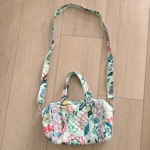 Vera Bradley Mint Green Colorful Crossbody Bag With Detachable Straps
